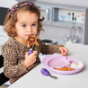 二入組｜自主進食現在就開始！英國 Nana’s Manners 寶寶學習餐具 — 抓握練習叉＋匙組