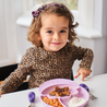 輕鬆分配食物！英國 Nana’s Manners 寶寶學習餐具 — 矽膠分隔餐盤（丁香紫）