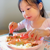 輕鬆分配食物！英國 Nana’s Manners 寶寶學習餐具 — 矽膠分隔餐盤（珊瑚粉）
